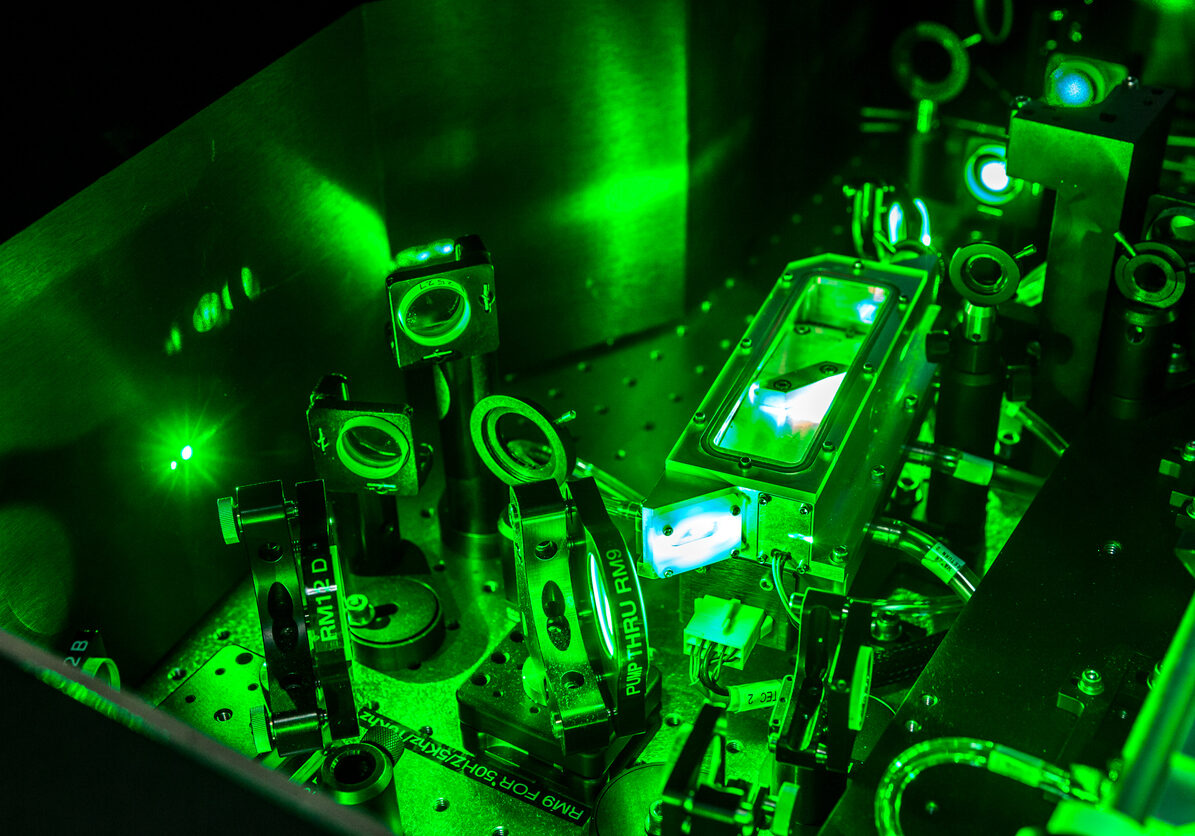 Powerful High Frequency Laser Used for New Materials Research.